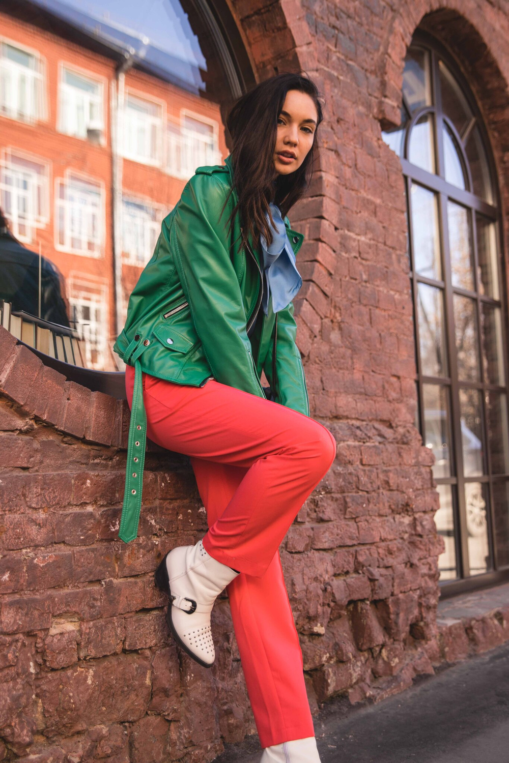 Косуха зеленая classic мягкая кожа