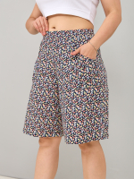 Юбка-шорты Ю-004/цветочки-желтооранжевые