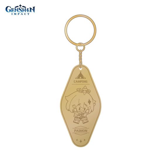 Брелок металический Go Camping! Series Metallic Keychain Paimon 6975213688410