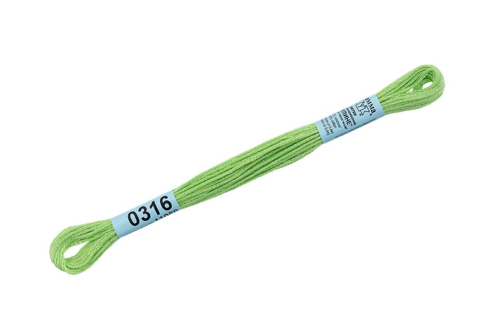 Мулине "Gamma" ,100% хлопок, 8 м, №0316