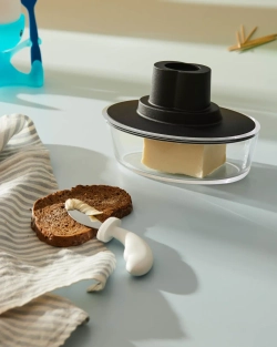 Alessi Масленка в форме корабля, черная