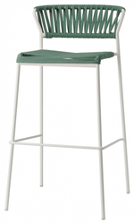 Стул барный плетеный Scab Design Lisa Filo, лен, ментоловый