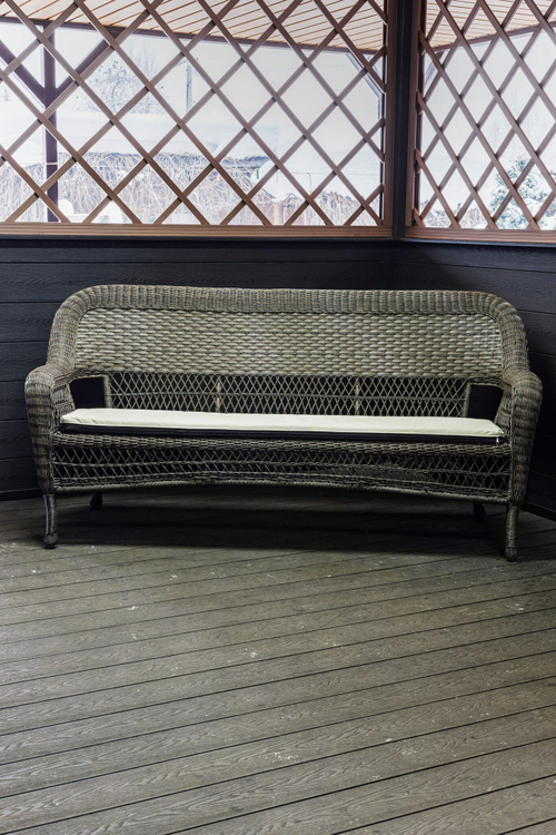 Диван 3-местный из искусственного ротанга МЭДИСОН “MADISON” арт.A00079 с подушкой на сидение