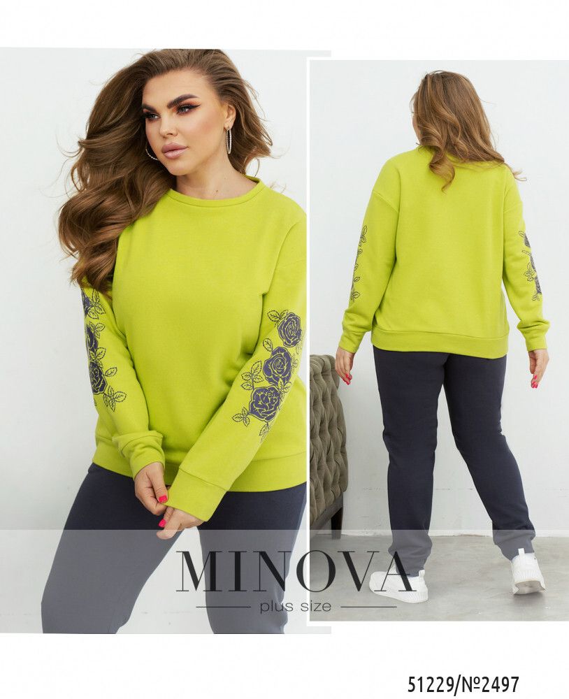 Костюм 2497-салатовый-графит Minova