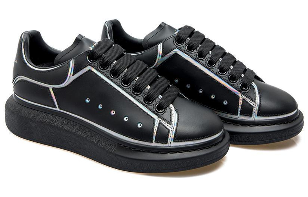 Alexander McQueen Alexander McQueen cowhide comfortable lace-up sneakers men's black