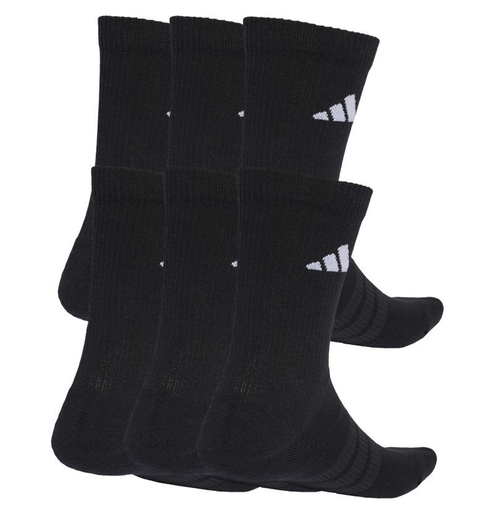 Теннисные носки Adidas Cushioned Crew 6P - black/black