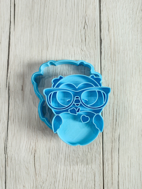 Штамп "Сова с яблоком"