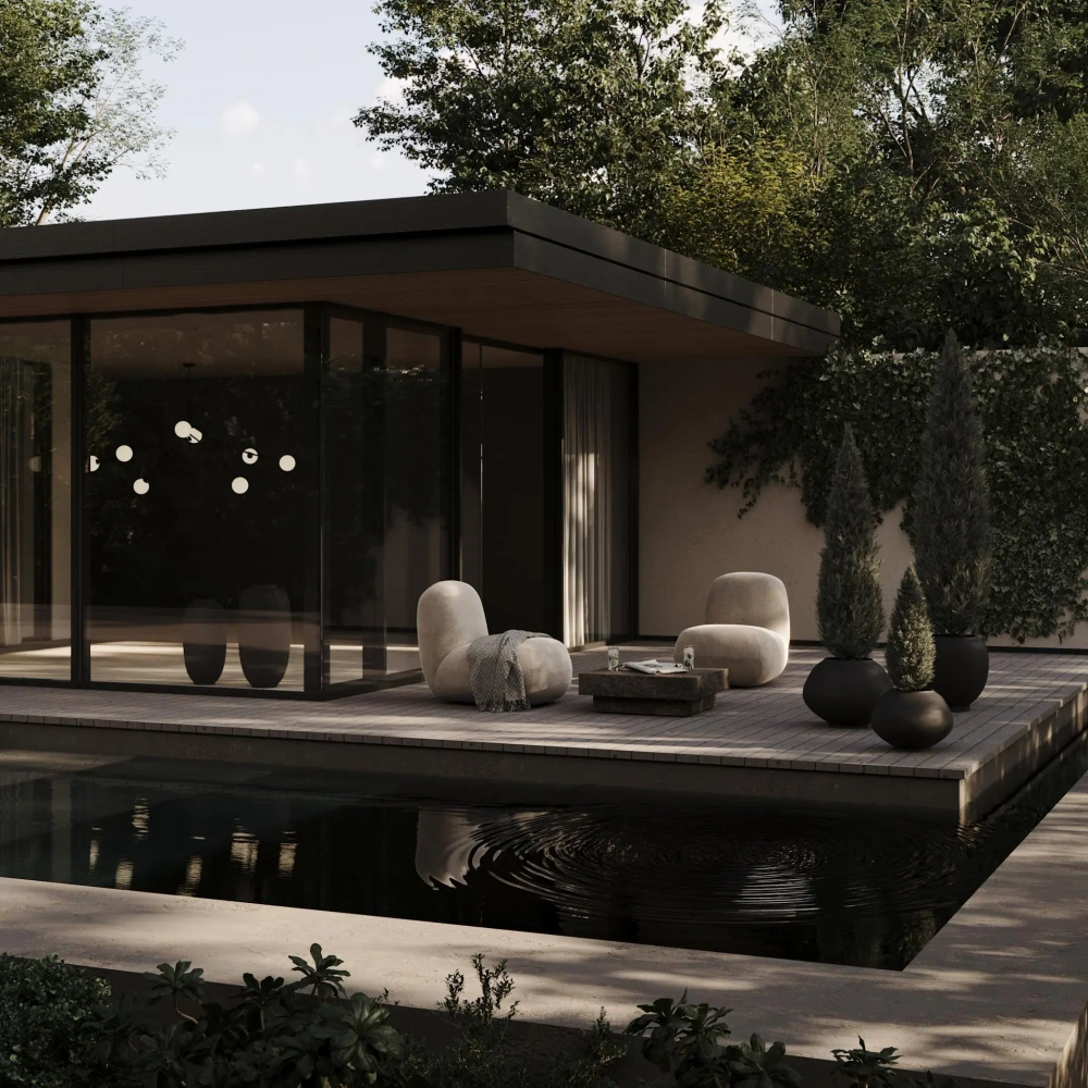 Ваза 101 Copenhagen Sunao Vase Slim, Big - Black