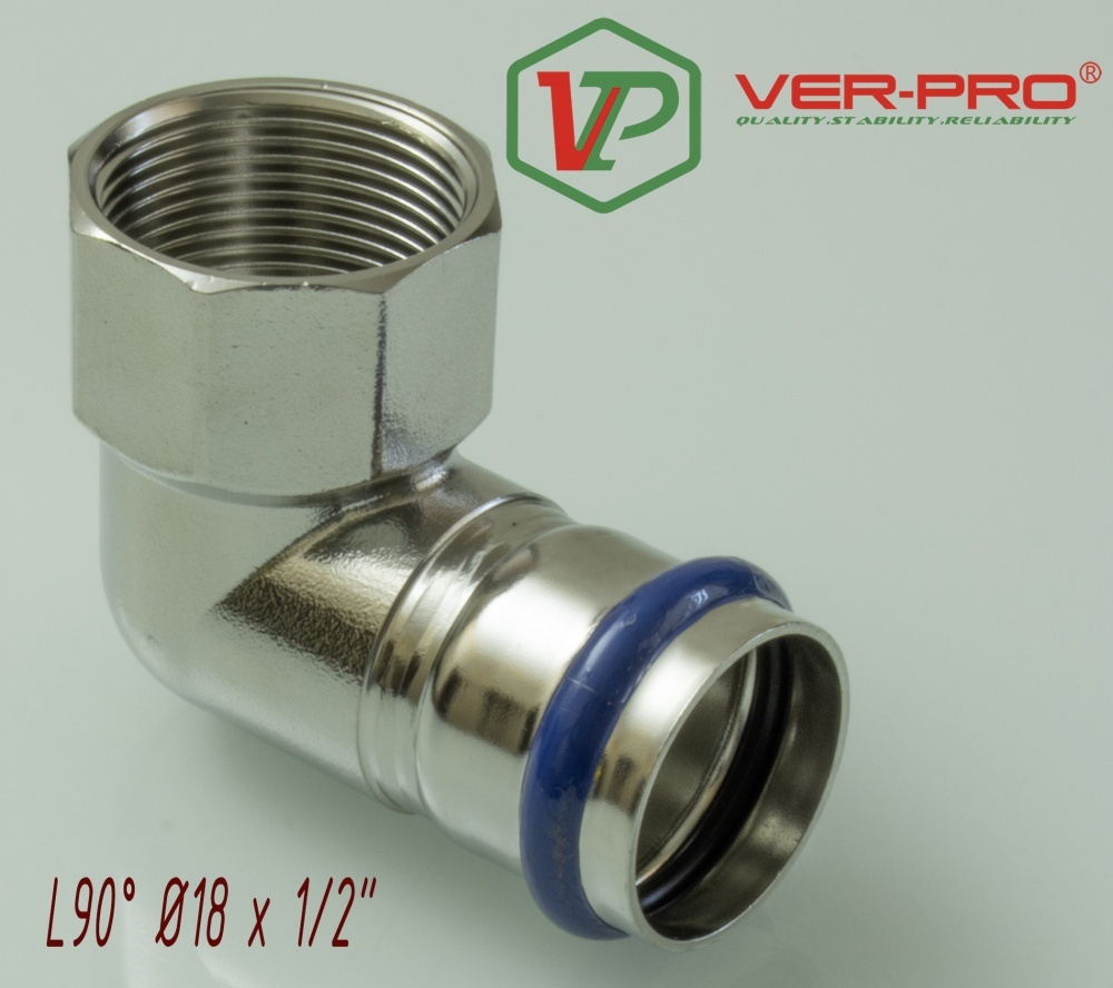 НЕРЖ Уголок 90° 18*1/2 г.  "VER-PRO"  (60/5шт)