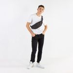 Сумка на пояс BRAUBERG RIO, два отделения, черная, 38х12х8см, 270822