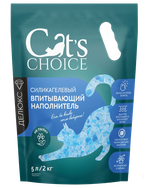 Cat's choice Силикагелевый наполнитель с синими гранулами 5л. 2кг.