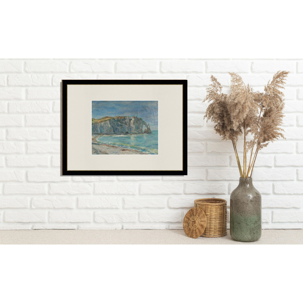 Постер с паспарту 30х40 см Репродукция с авторской картины маслом "Этрета"