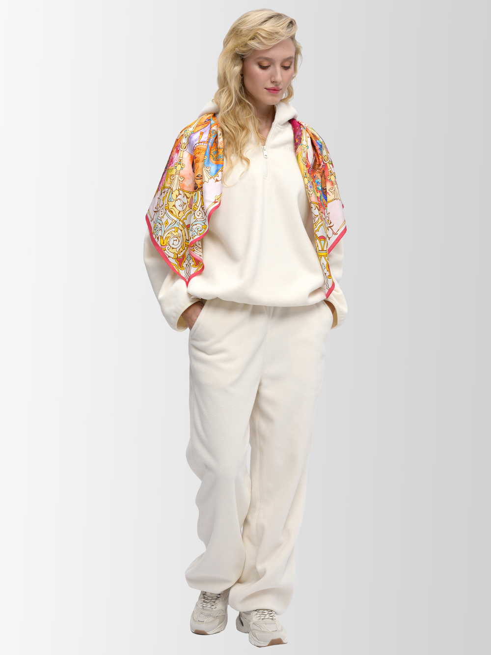 Платок «БРИКС 2024» 100% шёлк