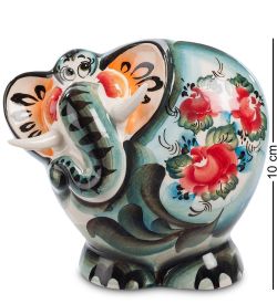 ГЛ- 289 Копилка «Слон» цв. (Гжельский фарфор)