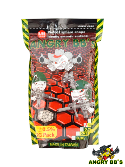 Шары Angry BB's 0,23 g (белые, 4350 шт, 1 кг, пакет)