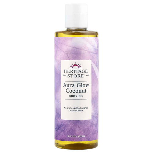Heritage Store, Aura Glow Coconut, масло для тела, 237 мл (8 жидк. Унций)