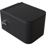 Унитаз подвесной с биде Boheme Mane 970-SET-2-B, черный матовый с крышкой-сиденьем с микролифтом