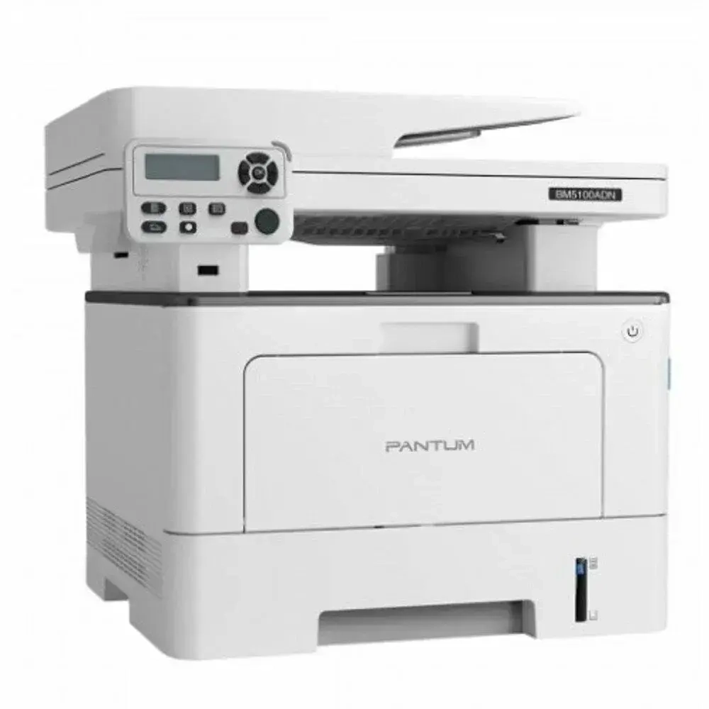 МФУ лазерное Pantum BM5100ADW лазерный ЧБ, A4, C/P/S, дуплекс, автоподача, 40стр/мин, 1200x1200 dpi, 512 MB RAM, Duplex, ADF50, лоток 250 листов, USB, LAN, WiFi, старт. картр.3000 листов {проектная модель}