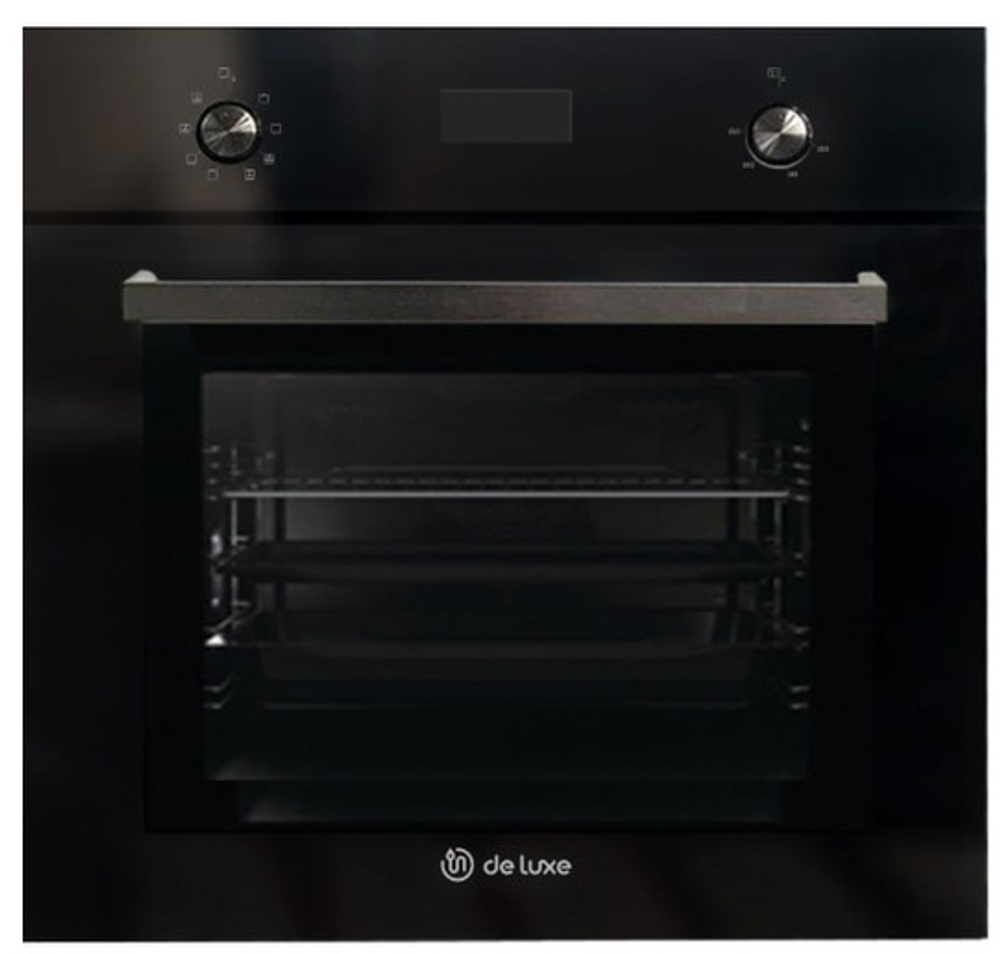 Электрический духовой шкаф DE LUXE 6009.05-047 (черное стекло,ручки пуш-ап)