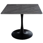 Стол керамический LA ALTA ARIEL-3K SQT-3K мрамор серый 90*90, каркас черный