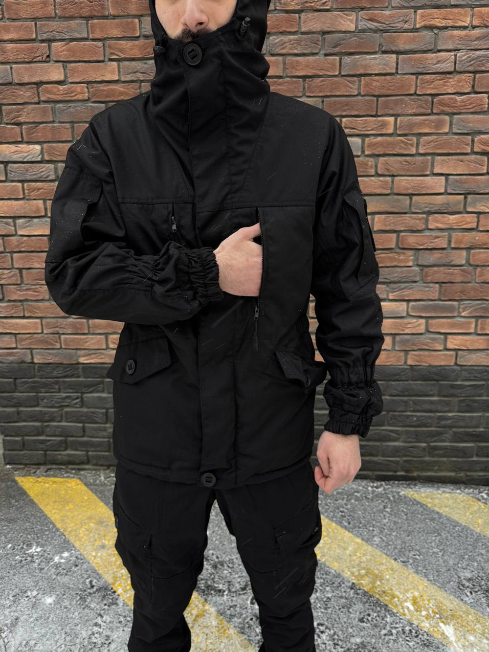 Костюм горка 6 флис осень-зима / черный