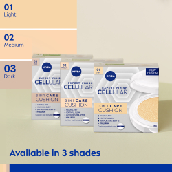 NIVEA Hyaluron Cellular Filler Cushion - Тональная основа в губке 3 в 1 оттенок 01 Light, 15 g