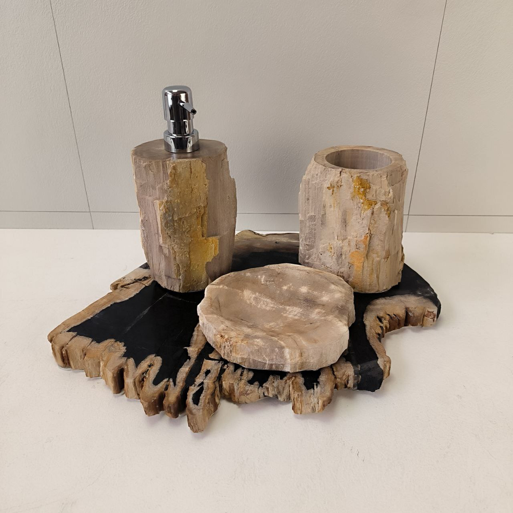 Набор из окаменелого дерева 4 предм Fossil Set NF-63296 поднос 149