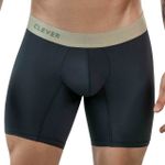 Мужские трусы боксеры темно-серые удлиненные Clever Moda AUDAZ LONG BOXER 186813