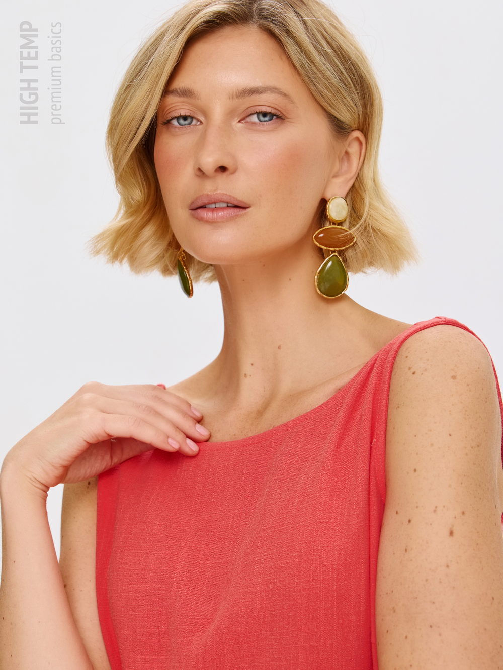 Льняной сарафан макси с карманами