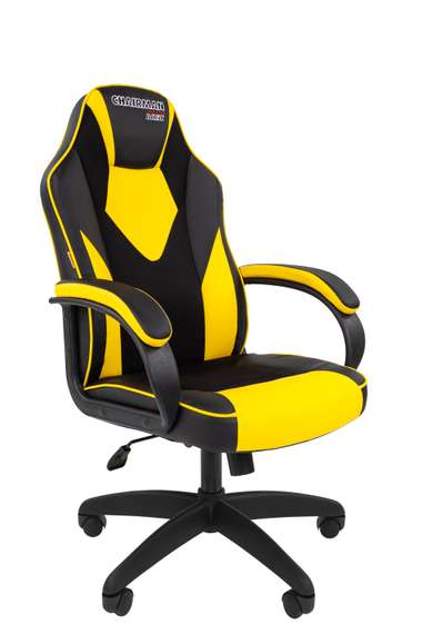 Офисное кресло Chairman   game 17 Россия экопремиум черный/желтый