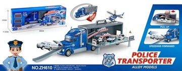 Автовоз "Полицейская служба" с машинками в коробке