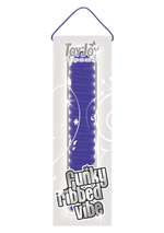 Фиолетовый вибромассажер FUNKY RIBBED VIBE - 15 см.
