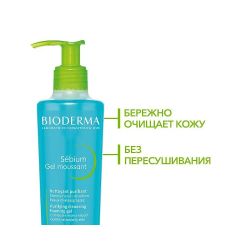 Bioderma Sebium Gel Moussant Очищающий гель с помпой, 200 мл