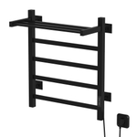 Полотенцесушитель MIXLINE TRIUMPH  60х50 (таймер, 367Вт, 4 перекладины + ПОЛКА) электрический ЧЕРНЫЙ