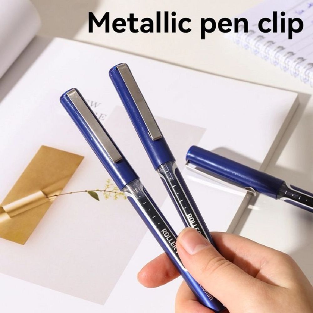 Набор Ручка-роллер Deli EQ657-BL, синяя, 0.5 мм, игольчатый наконечник, набор 5шт.