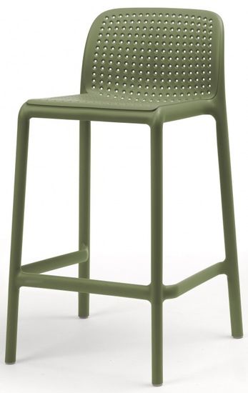 Стул пластиковый полубарный Lido Mini агава Италия