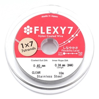 Тросик ювелирный 0,40мм, Clear "Flexy7"
