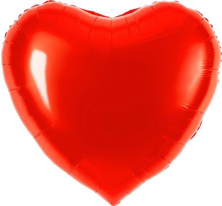 Сердце 61 см "Красное металлик"