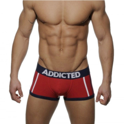 Мужские трусы боксеры красные с белым Addicted
