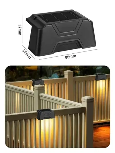 Угловые уличные светильники на солнечной батарее, 4 штуки в комплекте, черный Live home