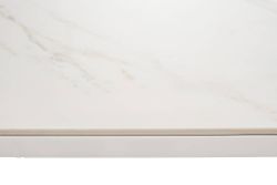 "Меркурий" стол интерьерный раздвижной обеденный из керамики, цвет белый глянцевый