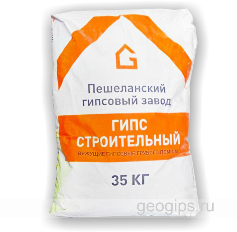 Гипс строительный Г5-Г6 35 кг , 5 кг