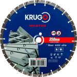 Диск алмазный сегментный турбо KRUGO MASTER по бетону 350х3,0х25,4х12mm, 81053500255