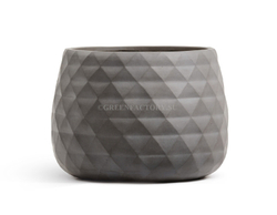 Кашпо TREEZ ERGO - серия Diamond - Низкая чаша - Мокко