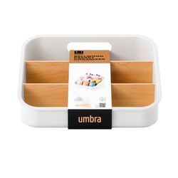 Органайзер Bellwood, 26х13 см, белый/натуральное дерево