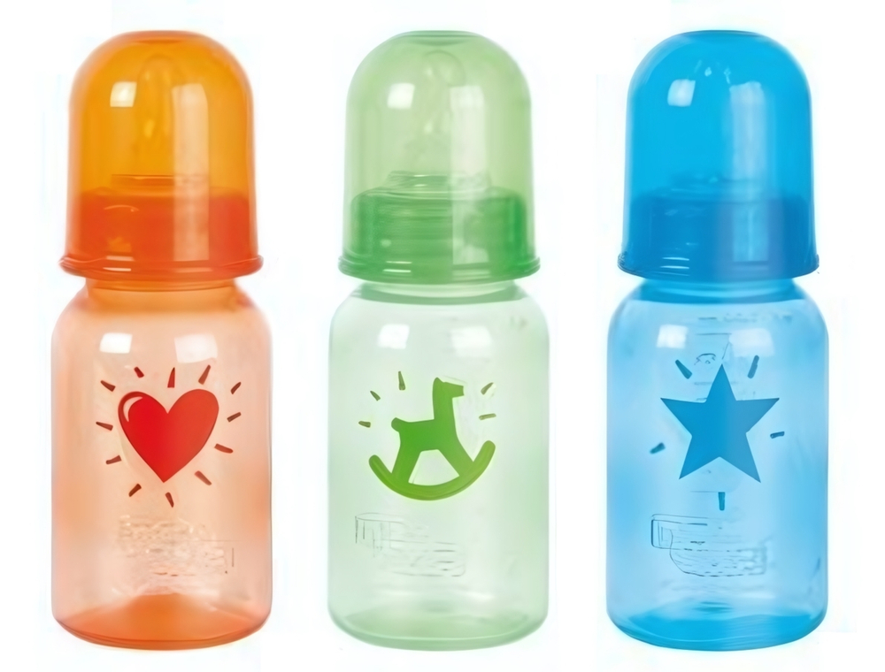 Бутылочка 140 мл, ПП, силикон, медленный поток, 0+