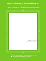 Натяжные потолки 9.8 м2, 14.7 м2, 17.7 м2, 9.4 м2