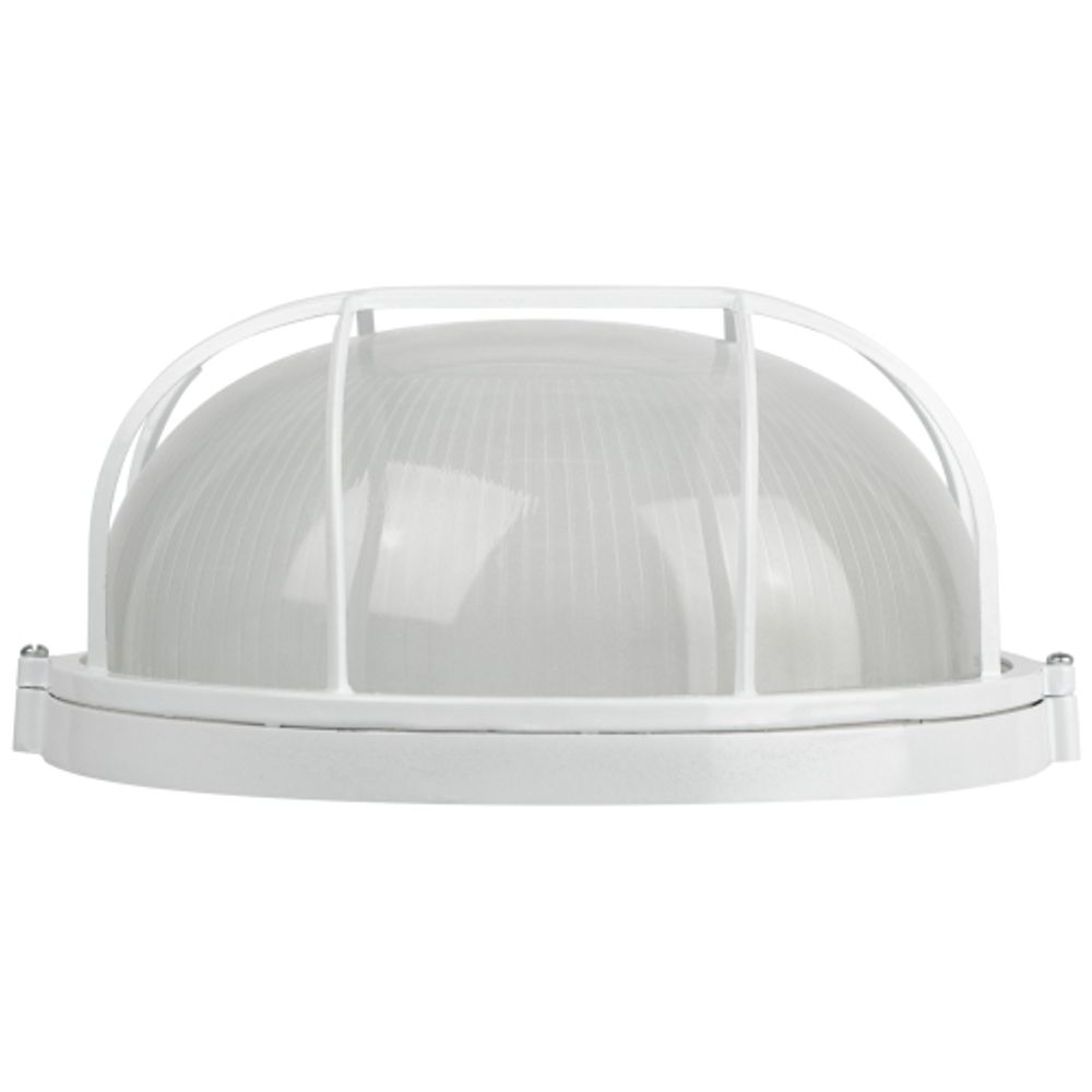 Светильник ЭРА НБП 03-100-002 Акватермо алюминий/стекло решетка IP54 E27 max 100Вт D240 круг белый