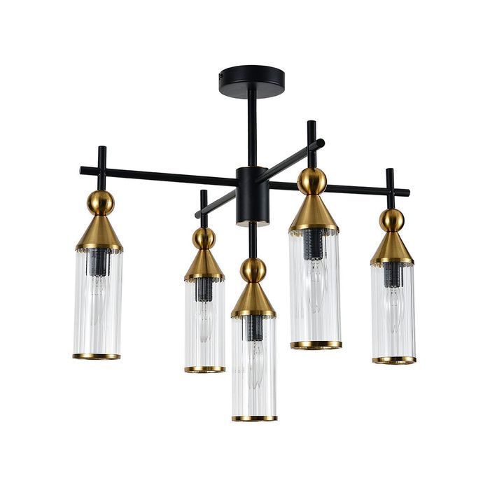 Подвесная люстра Indigo Torazzo 13037/5R Black V000527