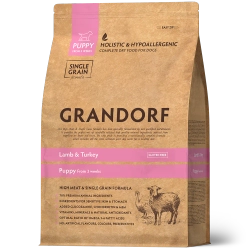 Grandorf Lamb & Turkey, Puppy для щенков всех пород (Ягнёнок с индейкой)